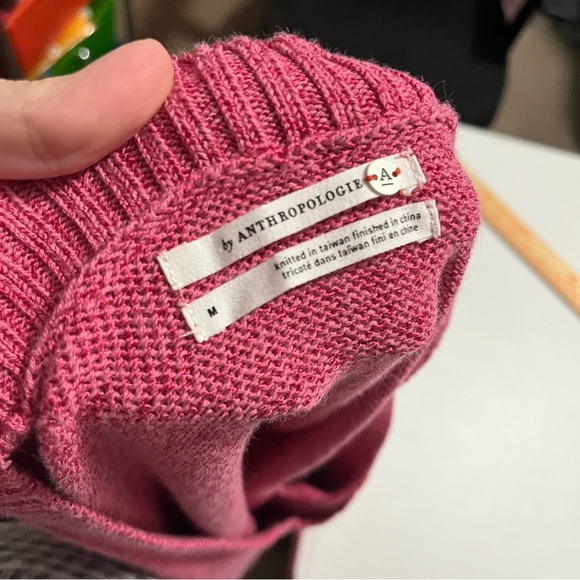 Anthropologie Camilla Pink V-Neck Knit Flowy Sweater Tank Medium R2 - Picture 4 of 8